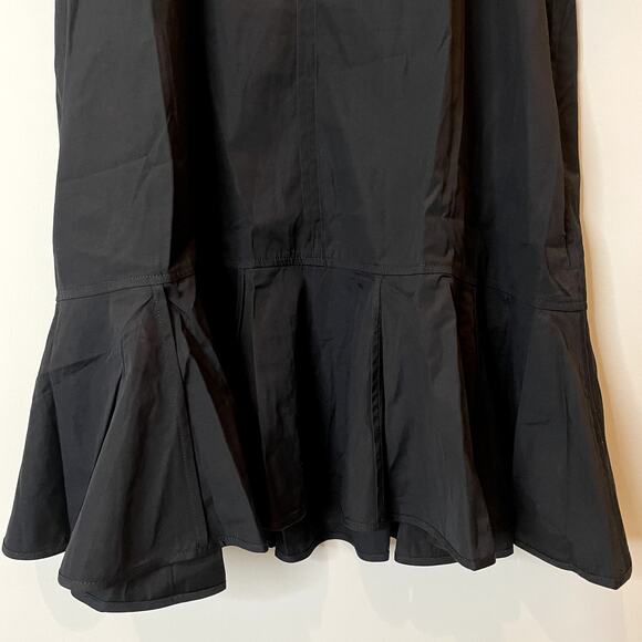 J.Crew Delilah Mini Dess Cotton Poplin Short Sleeves Vacation CJ494 Black FLAW L - Picture 7 of 16